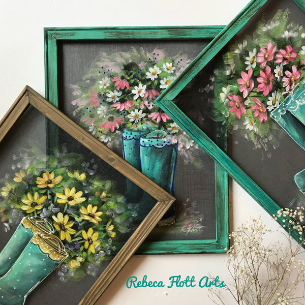 Porch decor happy flowers