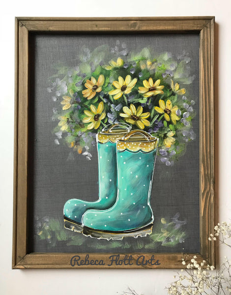 Porch decor happy flowers