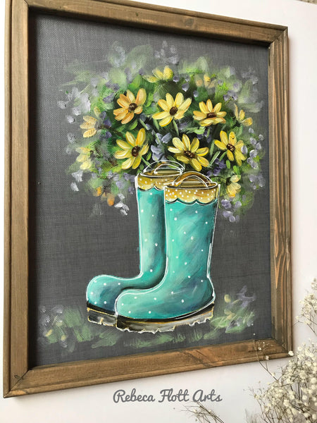 Porch decor happy flowers