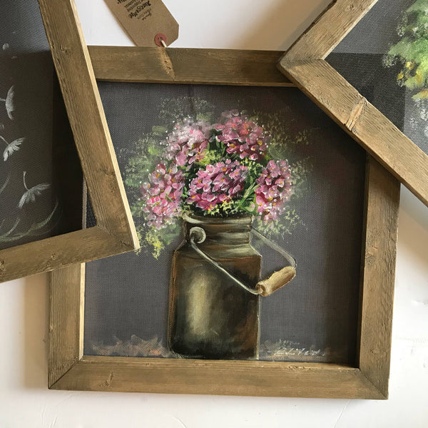 Pink Hydrangea and wildflowers
