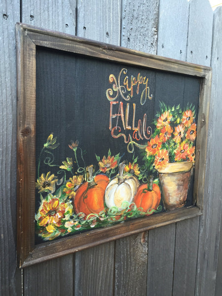 Happy fall y'all, fall decor, fall sign,