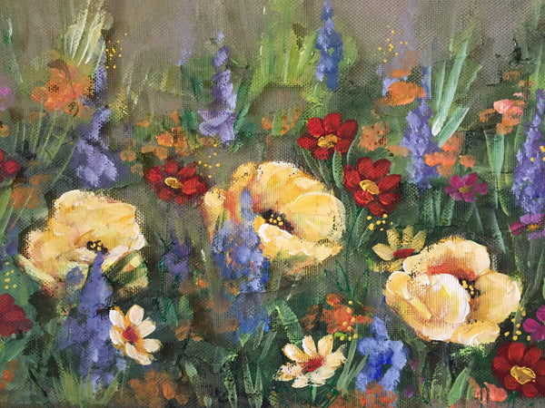 Wild flowers,spring art, window screen decor,outdoor art,