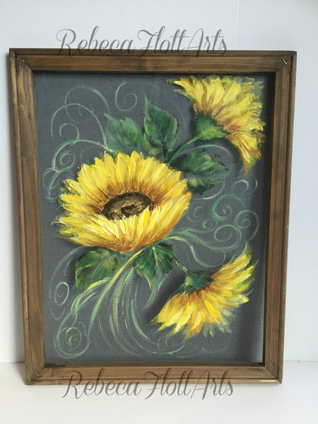 Sunflower lll ,rustic wood sunflower,Sunflowers dancing,Wood and screen,window screen painting