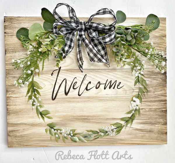 Welcome handmade sign