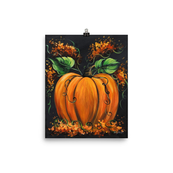 Orange Cinderella Pumpkin Print