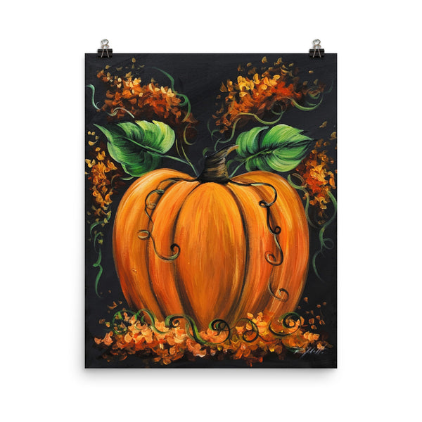 Orange Cinderella Pumpkin Print