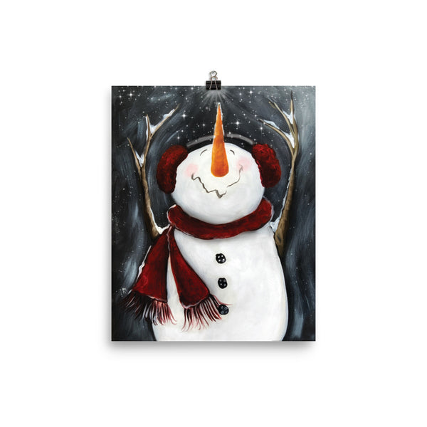 Snowman Print -Wish upon the Star