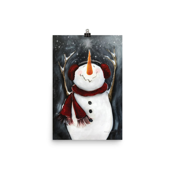 Snowman Print -Wish upon the Star