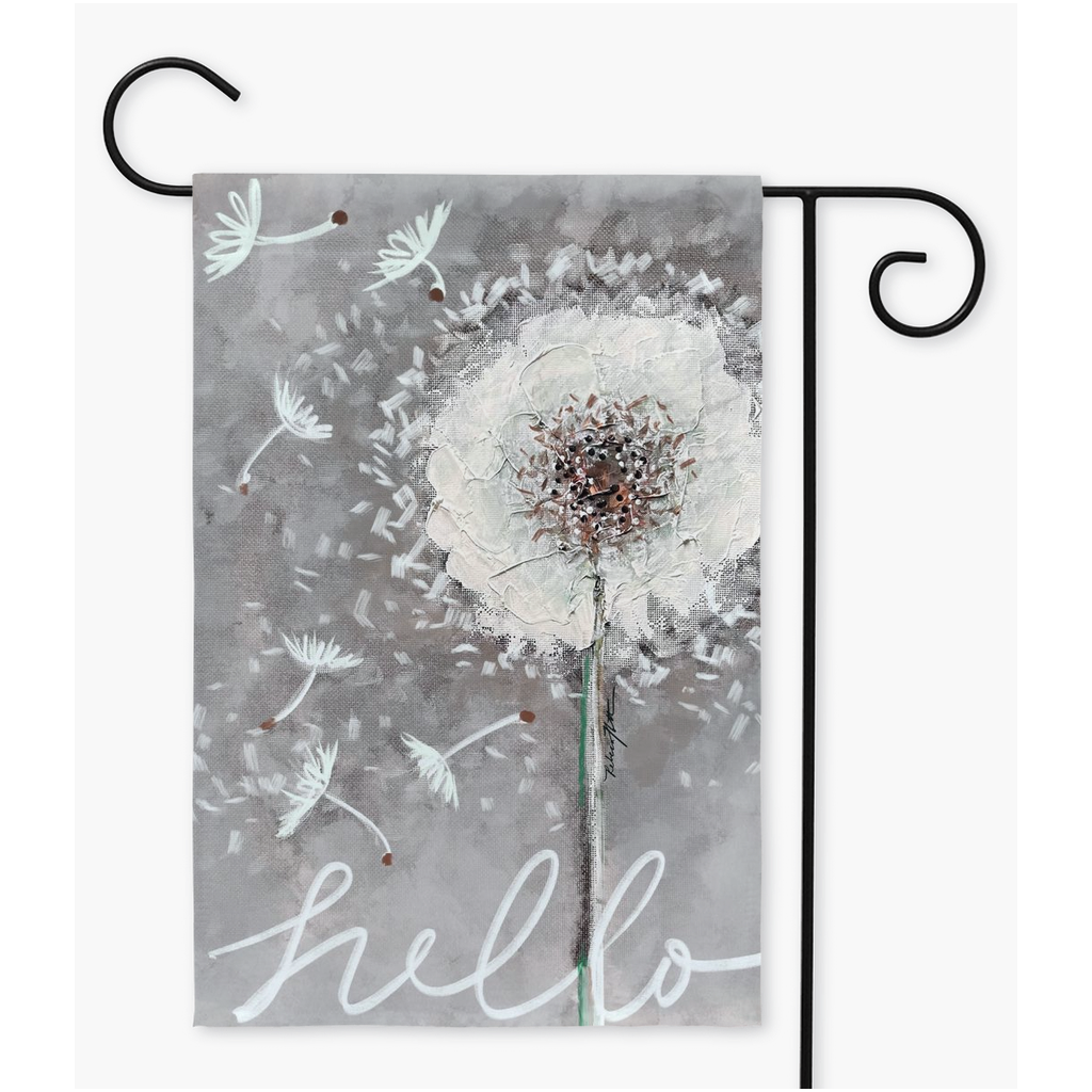 Dandelion, make a wish garden flag