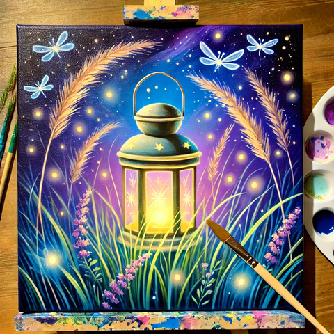 Serenoa Summer Painting Glow painting  Step by Step  Event  06/28/2025 @ 6:30pm