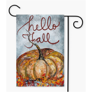 hello fall, Yard sign , Personalized garden flag,Garden Flag,Hello Fall , Garden Flag for fall , Farmhouse