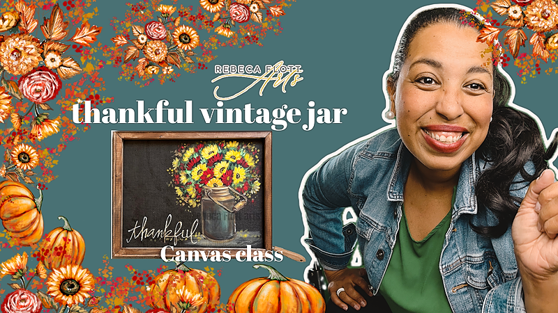 Thankful Vintage Jar step by step Class