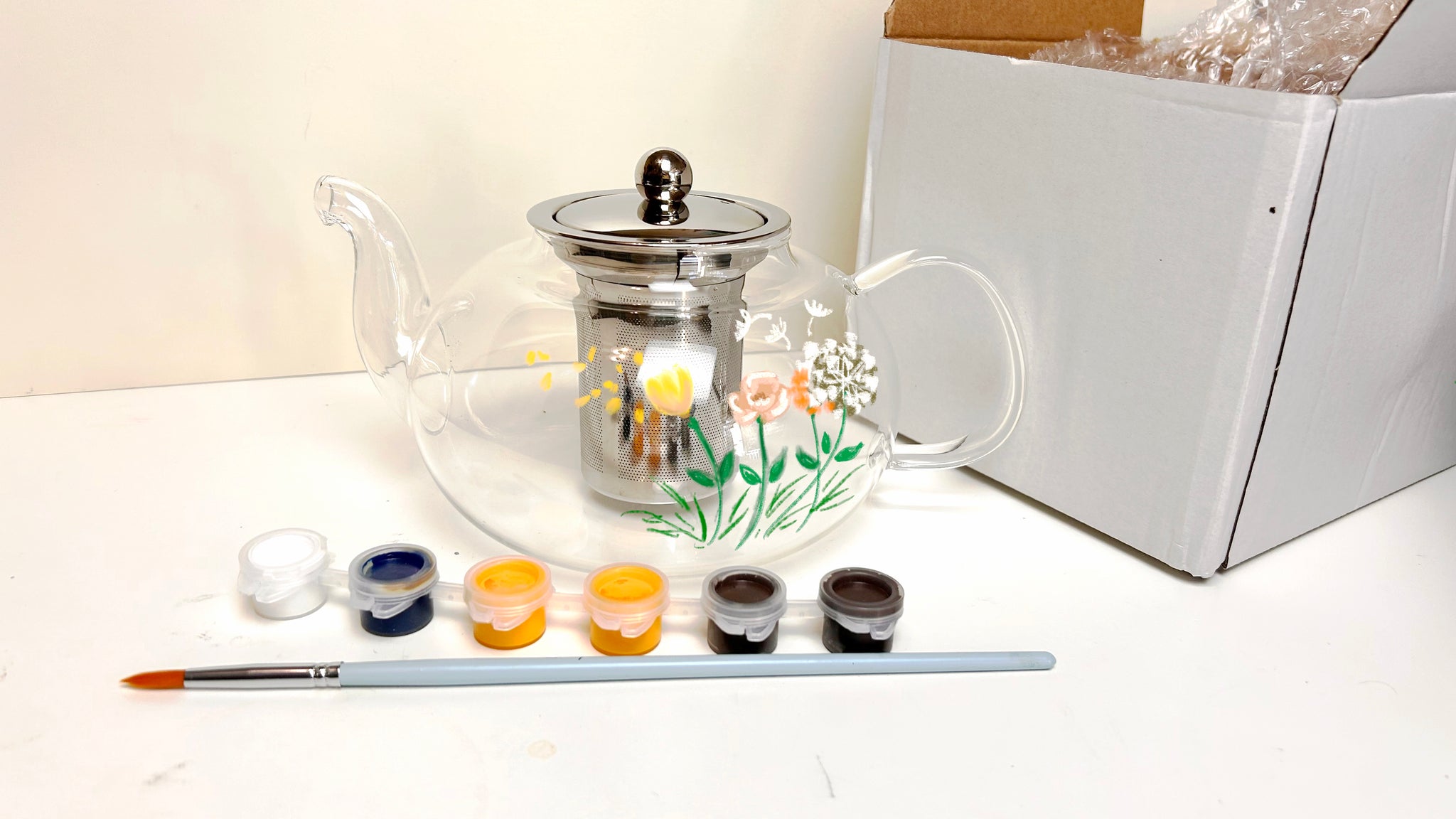 DIY WORKSHOP Paint your tea pot, relax  JANUARY 3/2024 @ 11 am(virtual) and 6pm(in person)