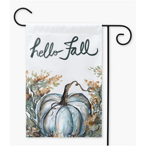 hello fall, Yard sign , Personalized garden flag