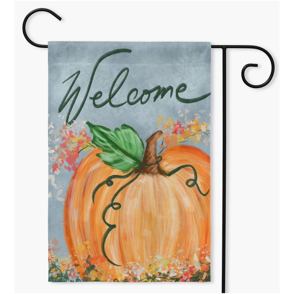 Welcome Pumpkin  by Rebeca Flott Arts