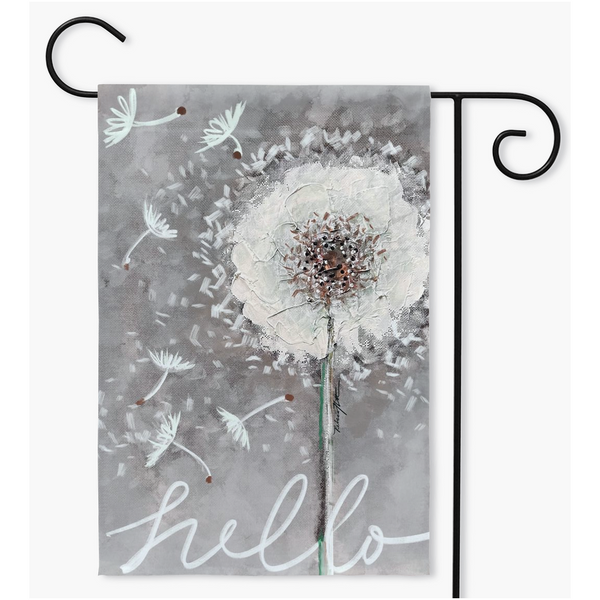 Dandelion, make a wish garden flag