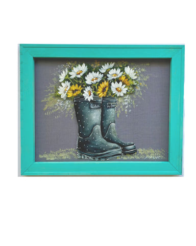Lets enjoy the little things, gray rain boots!
