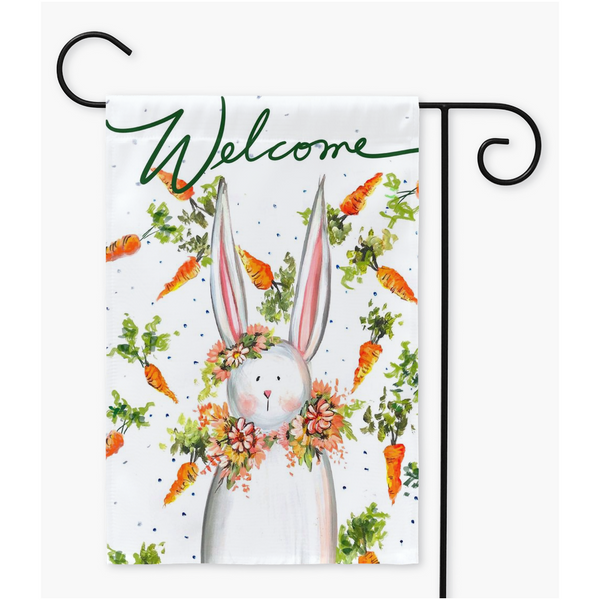 Welcome Easter Bunny,Yard flag Outdoor decor Garden flag