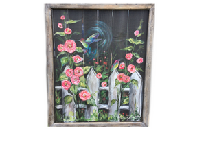 Hummingbird love, Window screen art, Garden Art