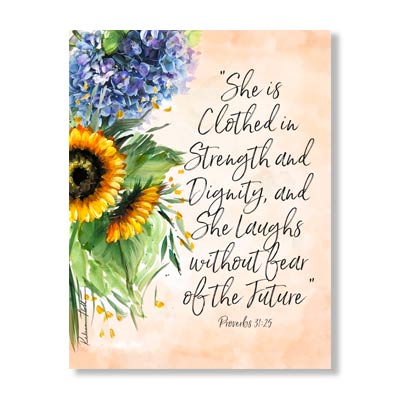 She is clothed in Strength - print