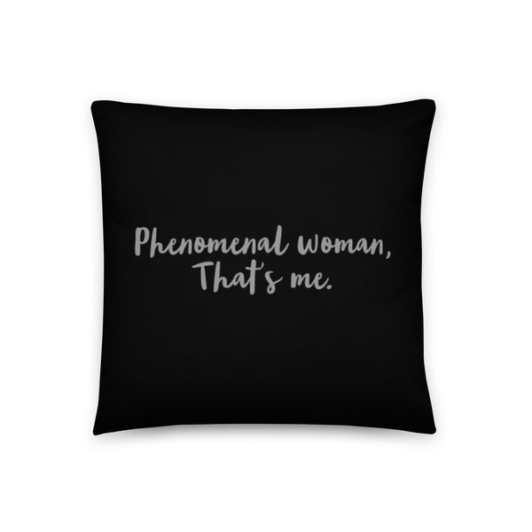 Worthy, Phenomenal woman, That’s me. Basic Pillow by Rebeca Flott Arts