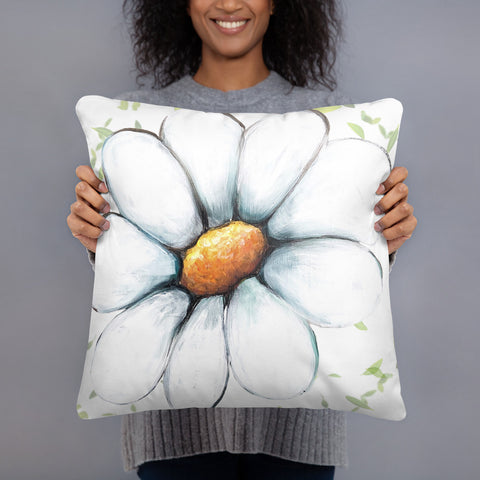 Daisy Pillow by Rebeca Flott Arts