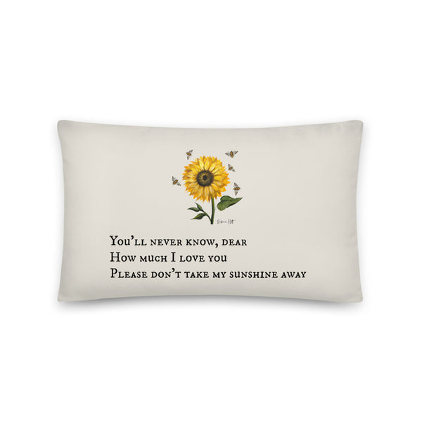 You are my sunshine pillow Case by Rebeca Flott Arts