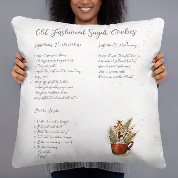 Sugar Cookies Christmas Pillow by Rebeca Flott Arts