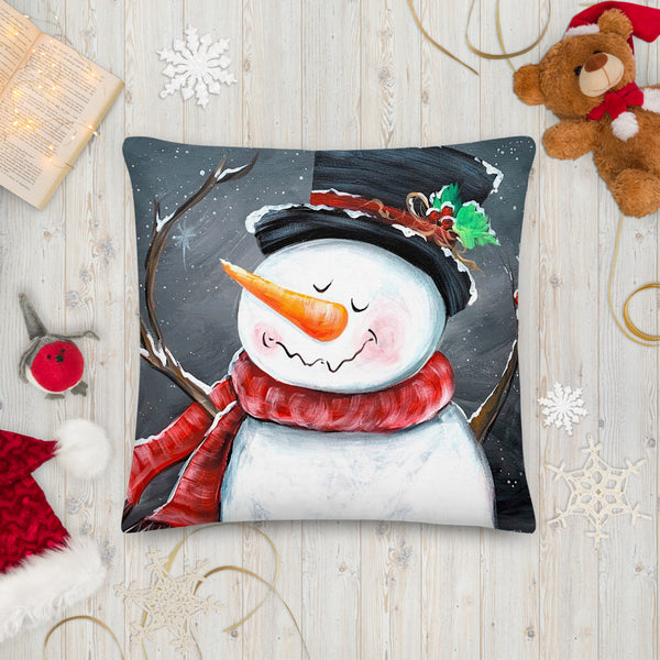 Snowman my friend Premium Pillow
