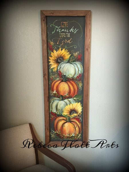 FRONT PORCH, Give Thanks unto the Lord,Porch decor,Fall sign, handmade and hand painted
