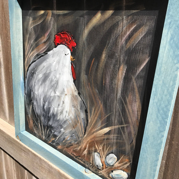 Farmhouse beautiful rustic chicken art