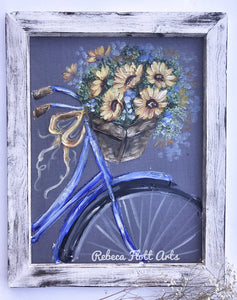 The vintage bike,blue bike , vintage inspired