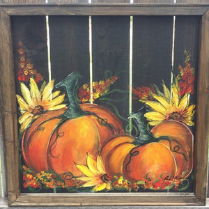 Fall pumpkin, Fall screen, porch decor
