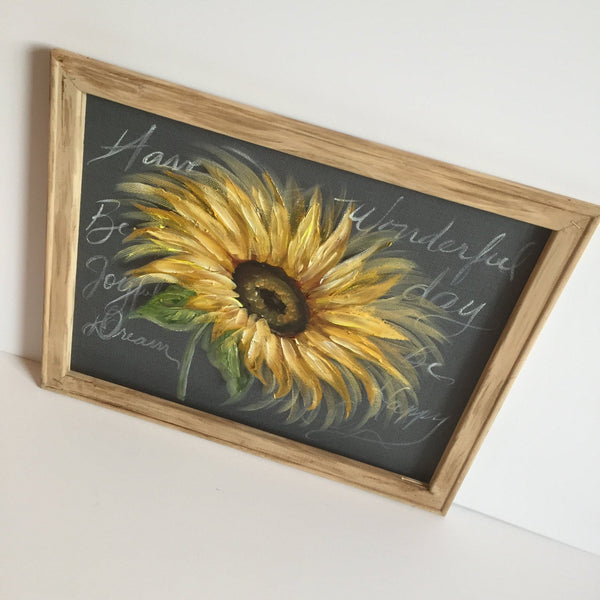 Sunflower lll ,rustic wood sunflower,Sunflowers with your favor quote,