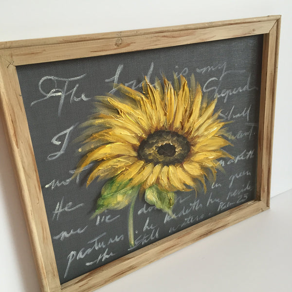 Sunflower lll ,rustic wood sunflower,Sunflowers with your favor quote,