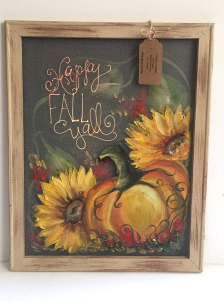 Happy Fall Y'all, porch decor, outdoor art, window screen art,