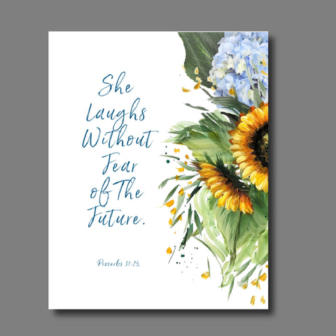 She laughs without fear of the future - Print