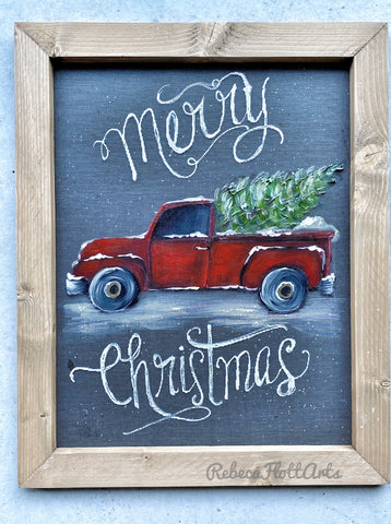 Merry Christmas Red Truck