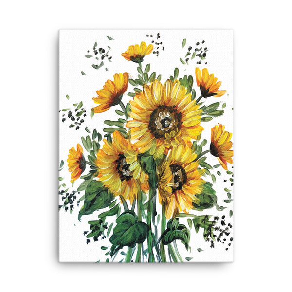 Sunflower on Canvas Rebeca Flott Arts