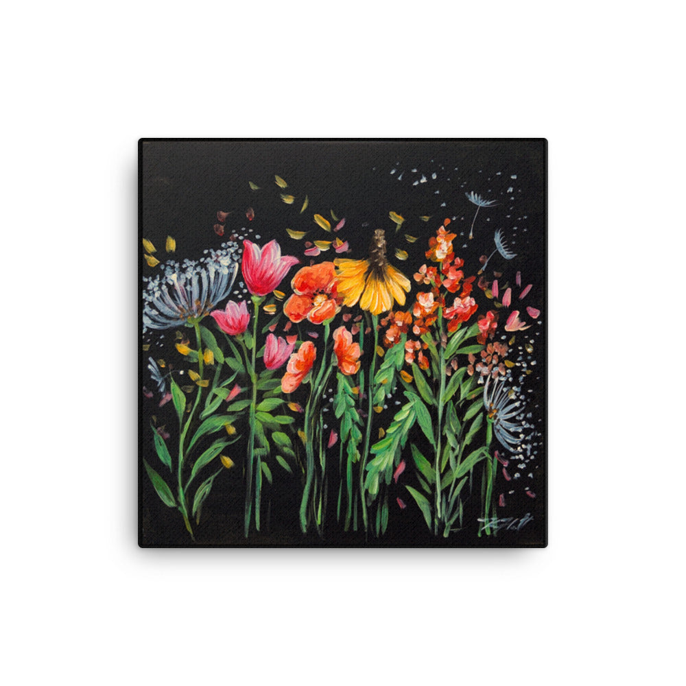 Wildflowers beautiful Canvas ready to hang