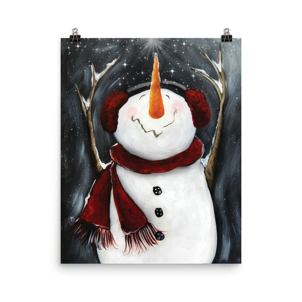 Snowman Print -Wish upon the Star