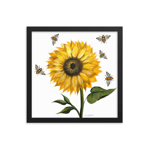 Happy Sunflower - Framed Poster