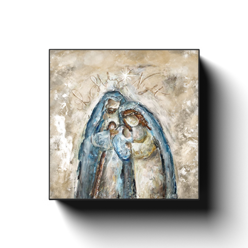 Nativity Canvas by Rebeca Flott Arts - Oh Holy Night